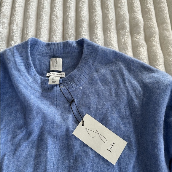 Joie 100% Cashmere Softest Cozy Periwinkle Blue NEW - Picture 9 of 12